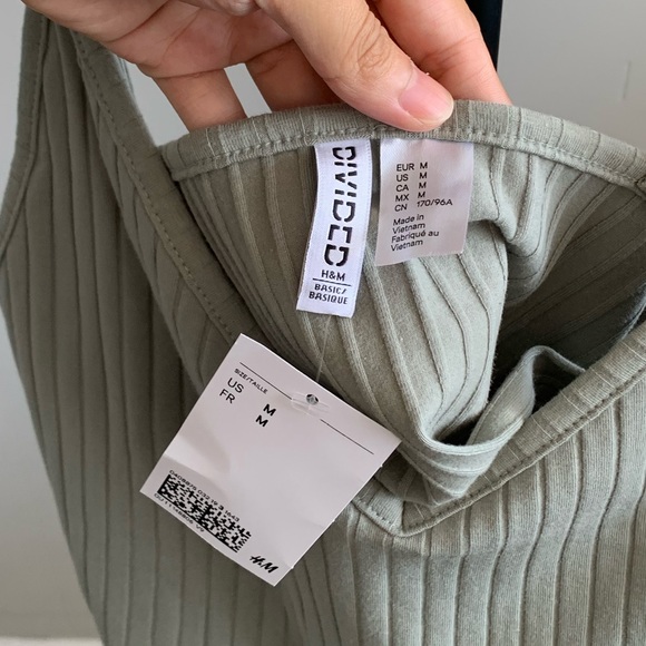 H&M NWT short jersey camisole top size M - Picture 5 of 10